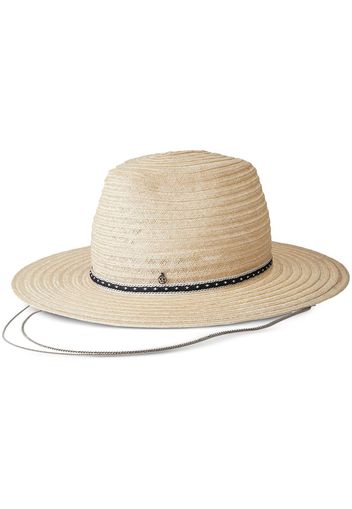 Maison Michel Kyra logo-charm sun hat - Neutrals