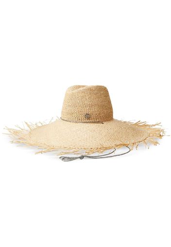 Maison Michel Kate logo-plaque sun hat - Neutrals