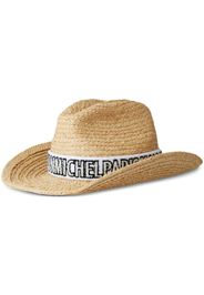 Maison Michel Austin logo-embroidered sun hat - Neutrals