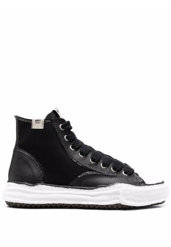 Maison Mihara Yasuhiro high-top raw-cut sneakers - Black