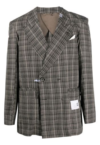 Maison Mihara Yasuhiro checked-pattern blazer - Black