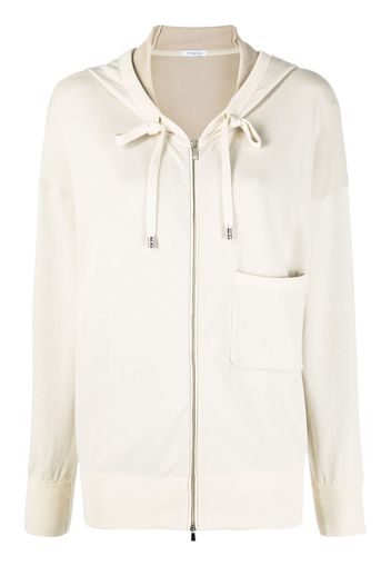 Malo zip-up cotton sweatshirt - Neutrals