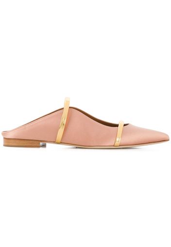 Malone Souliers Maureene pointed strap mules - Neutrals