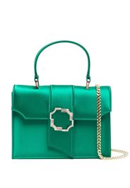 Malone Souliers Audrey squared satin mini bag - Green