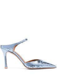 Malone Souliers Uma 90mm metallic-finish mules - STEEL