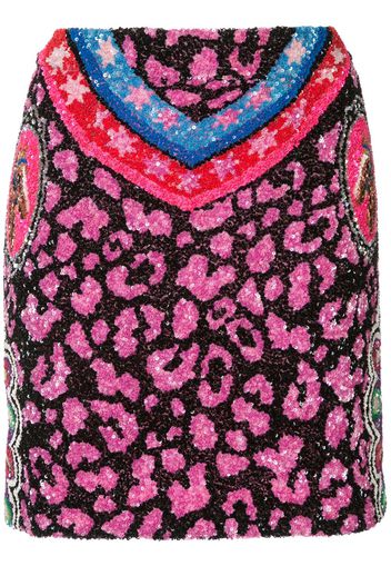 Manish Arora sequin mini skirt - Black