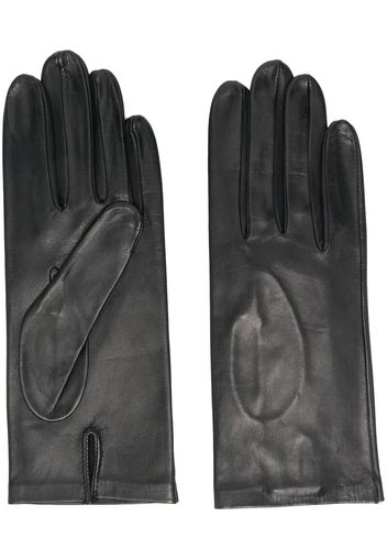 Manokhi tonal-stitching leather gloves - Black