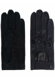 Manokhi cut out-detail suede gloves - Black