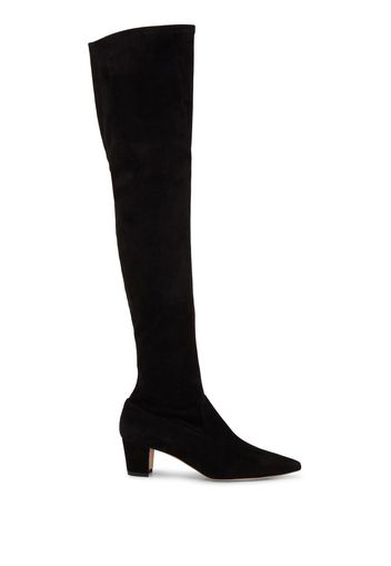 Manolo Blahnik knee-length pointed boots - Black