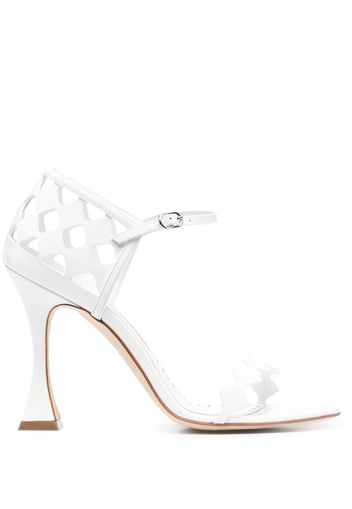 Manolo Blahnik Kalun diamond-check sandals - White