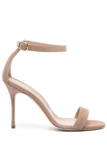 Manolo Blahnik Chaos 100mm leather sandals - Neutrals