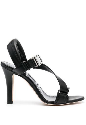 Manolo Blahnik Puxan 95mm leather sandals - Black