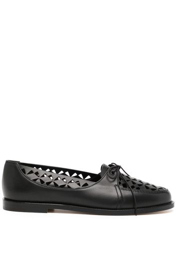 Manolo Blahnik Delirium cut-out leather loafers - Black