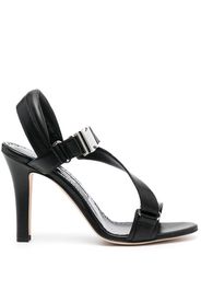 Manolo Blahnik Puxan 95mm leather sandals - Black