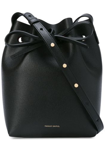 Mansur Gavriel Mini Bucket Bag - Black/Flamma