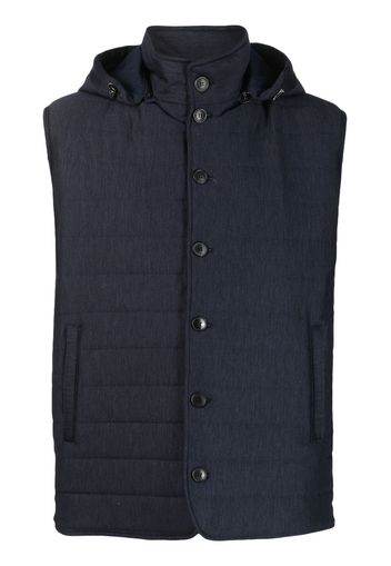 Manzoni 24 detachable hoodie gilet - Blue