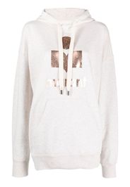MARANT ÉTOILE Mansel logo-print drop-shoulder hoodie - Neutrals