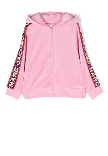 Marc Jacobs Kids jacquard logo-tape track jacket - Pink