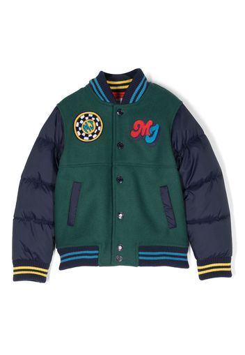 Marc Jacobs Kids patch-detailed bomber jacket - Blue