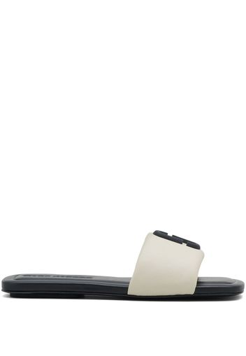 Marc Jacobs logo-plaque leather sandals - White