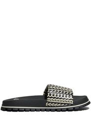 Marc Jacobs monogram print slides - Black