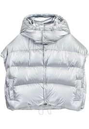 Marc Jacobs logo-embossed hooded puffer vest - Silver