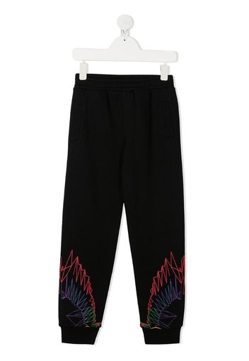 Wings print track pants