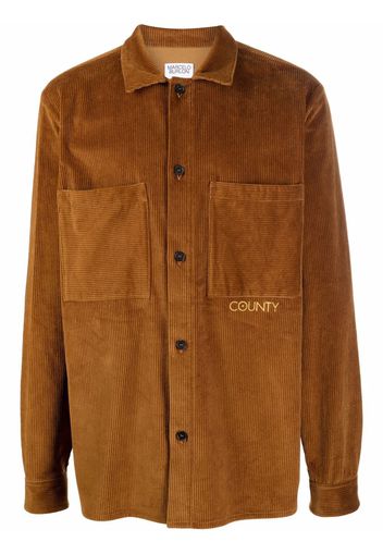 Marcelo Burlon County of Milan corduroy long-sleeve shirt - Brown