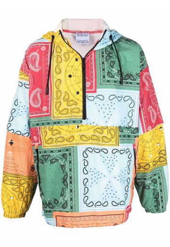 Marcelo Burlon County of Milan ALL OVER BANDANA NYLON ANORAK RED YELLOW - Blue