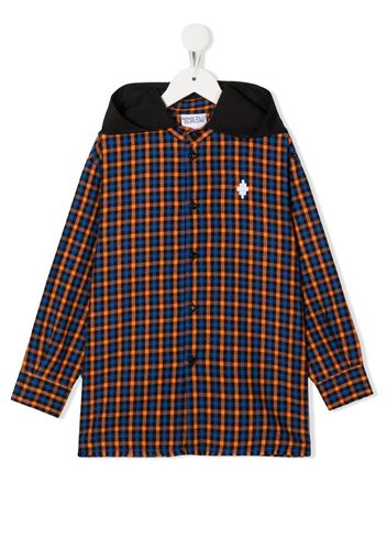 Marcelo Burlon County of Milan logo-print checked shirt - Orange