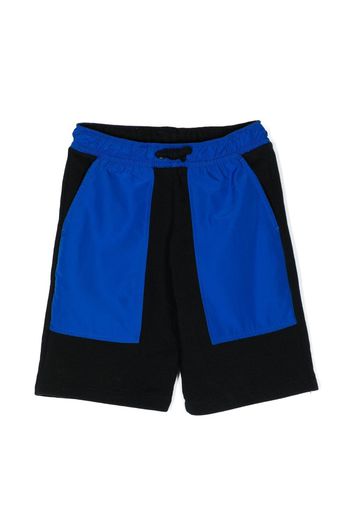 Marcelo Burlon County Of Milan Kids drawstring colour-block shorts - Blue