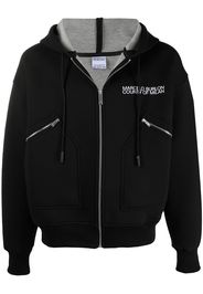 LOGO SCUBA HOODIE PKTS BOMBER BLACK WHIT