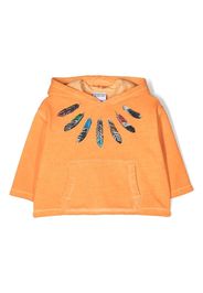 Marcelo Burlon County Of Milan Kids feather-motif hoodie - Orange