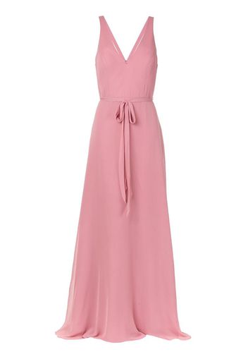 sleeveless tied waist dress