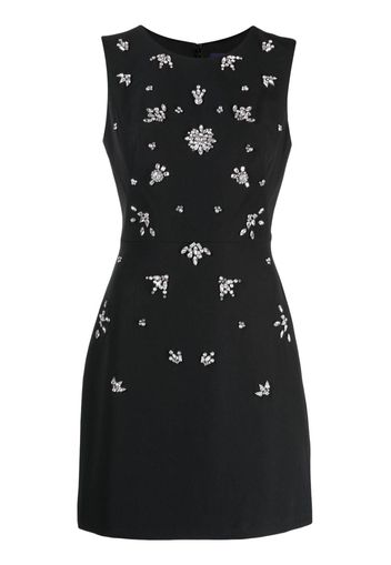 Marchesa Notte crystal-embellished sleeveless minidress - Black