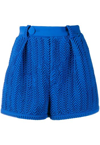 pleated wave pattern shorts