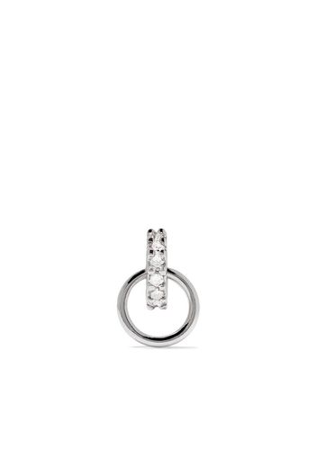 14kt white gold Lila diamond hoop stud