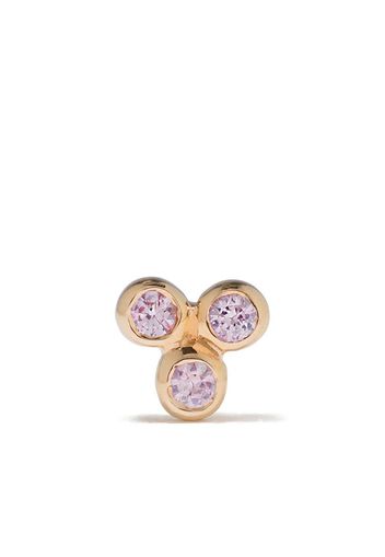 14kt yellow gold Triad pink sapphire stud