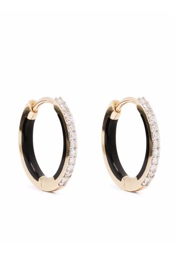 Maria Black Lost Highway 10 diamond huggie earrings - Gold