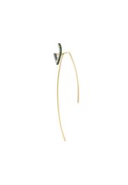 White Bird 18kt gold emerald Margot hoop earring - Gold/ Vert