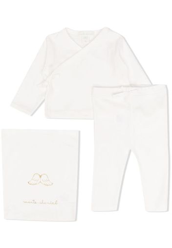 V-neck cotton two-piece set