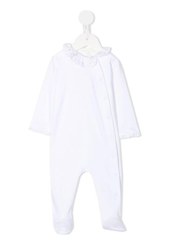 Marie-Chantal ruffle-neck cotton pajama - White