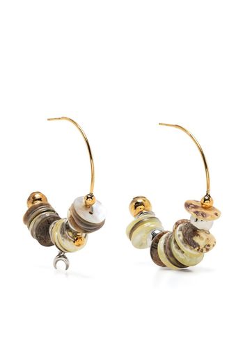 Marine Serre NACRE-DISKS LOOP EARRINGS - Gold