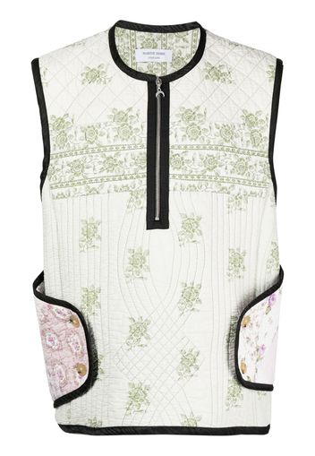 Marine Serre boutis floral-print armor gilet - White