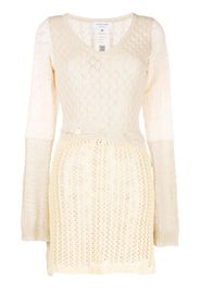 Marine Serre patchwork crochet minidress - Yellow