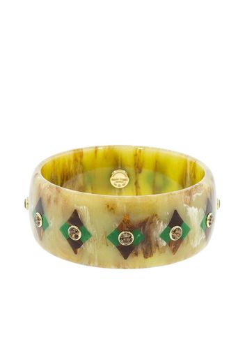 18kt gold bakelite geometric bangle bracelet