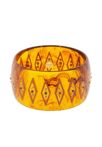 18kt gold sapphire bakelite bangle bracelet