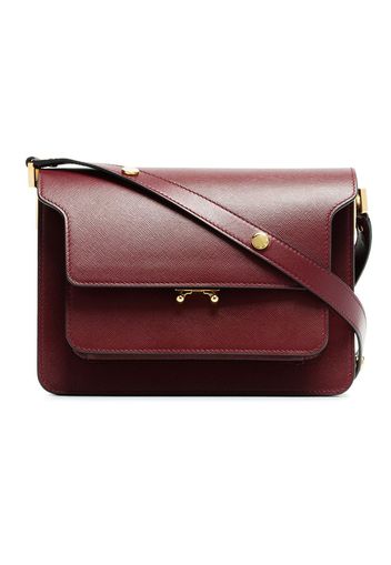 Marni Burgundy Trunk medium leather shoulder bag - Red