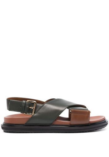 Marni crossover strap sandals - Green