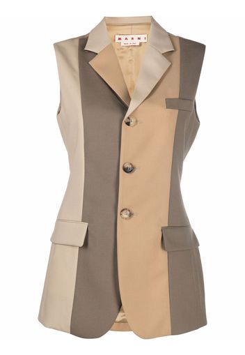 Marni panelled wool waistcoat - Neutrals